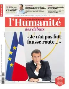 L'Humanite du Vendredi 26 et Dimanche 28 Avril 2019