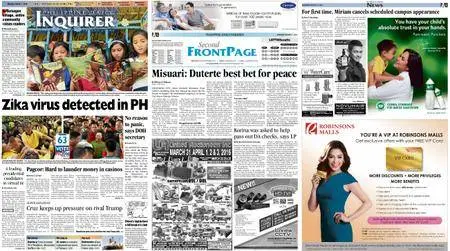 Philippine Daily Inquirer – March 07, 2016