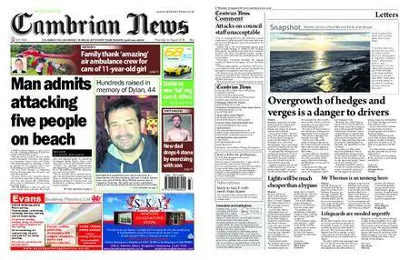 Cambrian News Arfon & Dwyfor – 17 August 2018