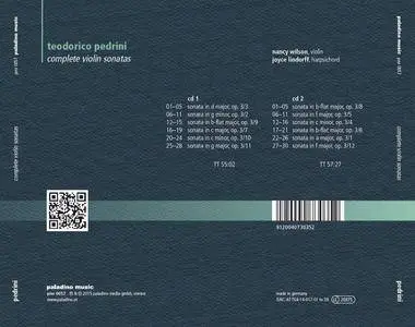 Teodorico Pedrini - Complete Violin Sonatas - Nancy Wilson & Joyce Lindorff (2016) {2CD Paladino Official Digital Download}