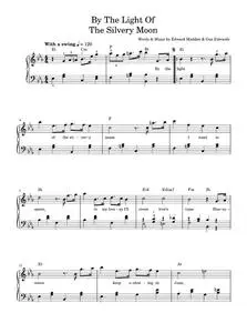 By The Light Of The Silvery Moon - Doris Day (Easy Piano)
