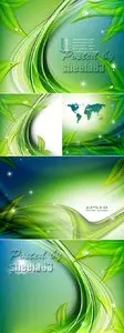 Green Abstract Backgrounds Vector