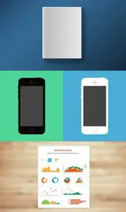 Vector - Infographic and Book Cover iPhone 5S