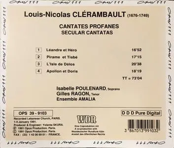 Isabelle Poulenard, Gilles Ragon, Ensemble Amalia - Clerambault: Four Cantatas (1992)