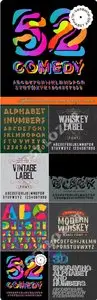 Alphabet and numbers creative design vector 2