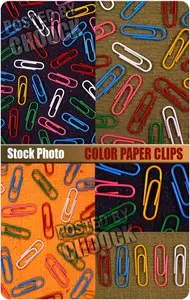 Stock Photo: Color paper clips
