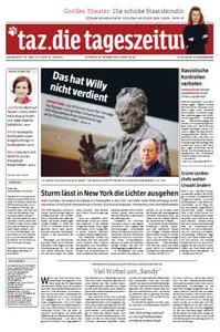 Tageszeitung TAZ vom 31 Oktober 2012
