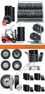 Truck tire vector