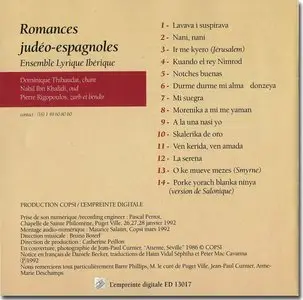 Ensemble Lyrique Ibérique: Romances judéo-espagnoles