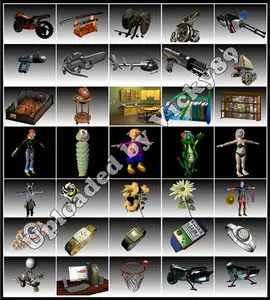 3D models 350 items for 3D Max 5 and LightWave 7