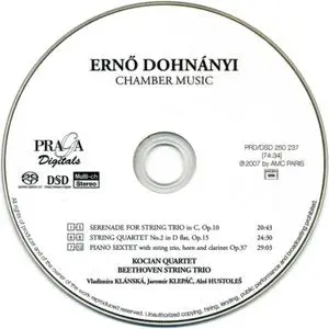 Erno Dohnanyi (1877-1960) - Chamber Music Vol. I - Beethoven String Trio, Kocian Quartet (2007) {Praga PRD/DSD 250 237}