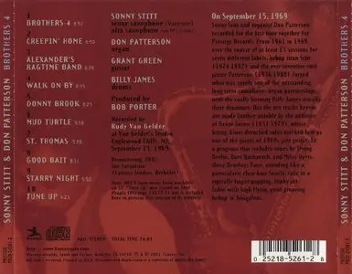 Sonny Stitt & Don Patterson - Brothers-4 (1969) {2001 Prestige Remastering}