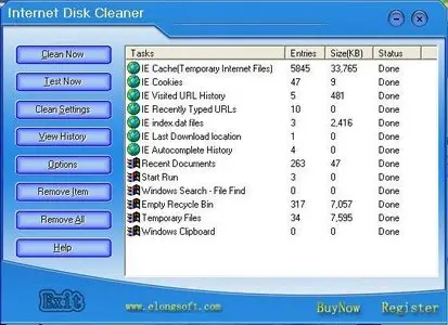 Internet Disk Cleaner 2.5 Build 20110128