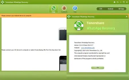 Tenorshare WhatsApp Recovery 2.6.0.0