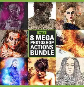 GraphicRiver - 8 Mega Photoshop Actions Bundle - Vol1