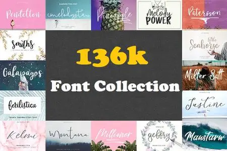 Big Fonts Bundle - 136K Fonts Collection