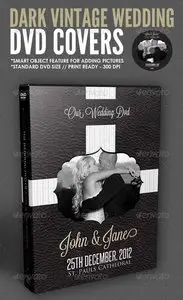 GraphicRiver Dark Vintage Wedding DVD Cover Template