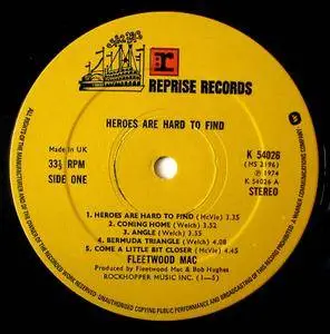 Fleetwood Mac - Heroes Are Hard To Find (1974) [Vinyl Rip 16/44 & mp3-320 + DVD] Re-up