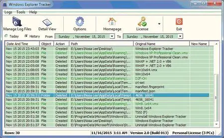 TriSun Windows Explorer Tracker 2.0 Build 014
