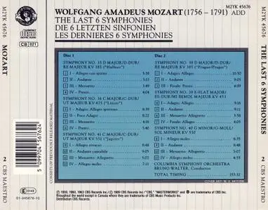 Bruno Walter, Columbia Symphony Orchestra - Mozart: The Last 6 Symphonies (1989)