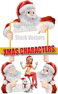 Xmas characters - Stock Vectors