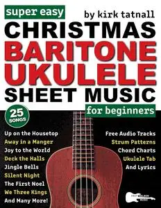 Super Easy Christmas Baritone Ukulele Sheet Music for Beginners