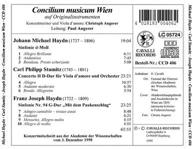 Paul Angerer, Concilium Musicum Wien - Konzert in der Akademie der Wissenschaften (1999)