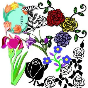 Flowers and Plants Vector Based Clipart