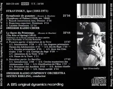 Sixten Ehrling, Swedish Radio Symphony Orchestra - Igor Stravinsky: Symphony of Psalms, The Rite of Spring (1988)