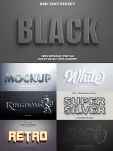 Psd text effect set part 28