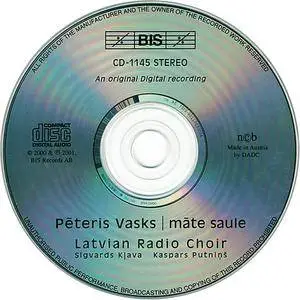 Latvian Radio Choir, Sigvards Klava, Kaspars Putnins - Peteris Vasks: Mate Saule (2001)