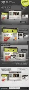 Graphicriver 3D Web Page Display Pack 2 +BONUS 3 Spotlight BGs