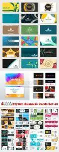 Vectors - Stylish Business Cards Set 40
