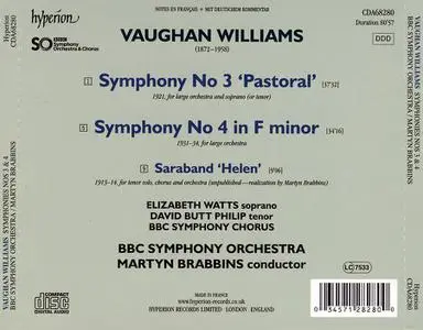 Martyn Brabbins, BBC Symphony Orchestra - Ralph Vaughan Williams: Symphony No 3 'Pastoral', Symphony No 4 (2020)