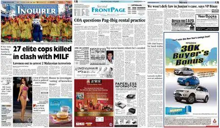 Philippine Daily Inquirer – January 26, 2015