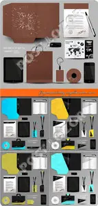 Corporate identity template vector set 31
