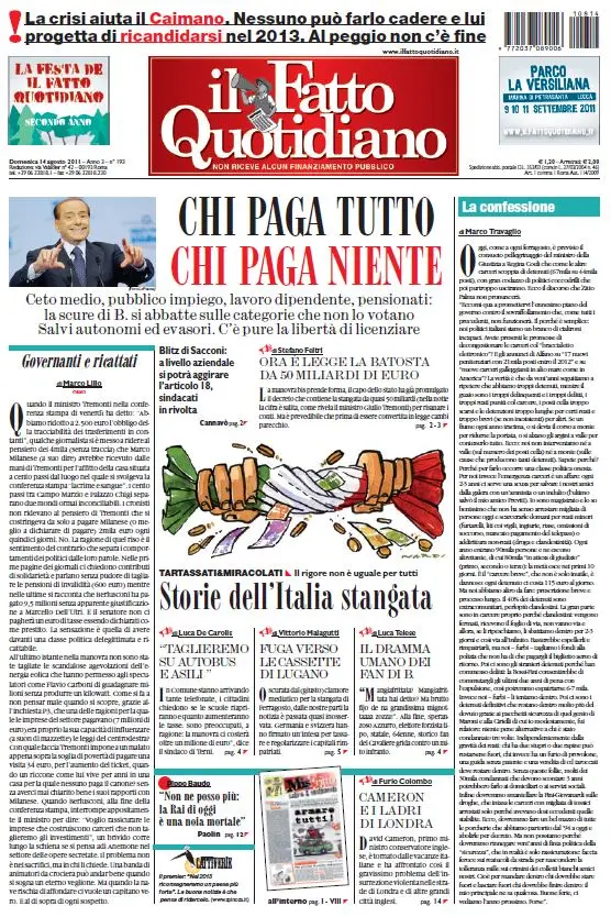 Il Fatto Quotidiano (14-08-11)
