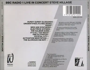 Steve Hillage - BBC Radio 1 Live In Concert (1992)