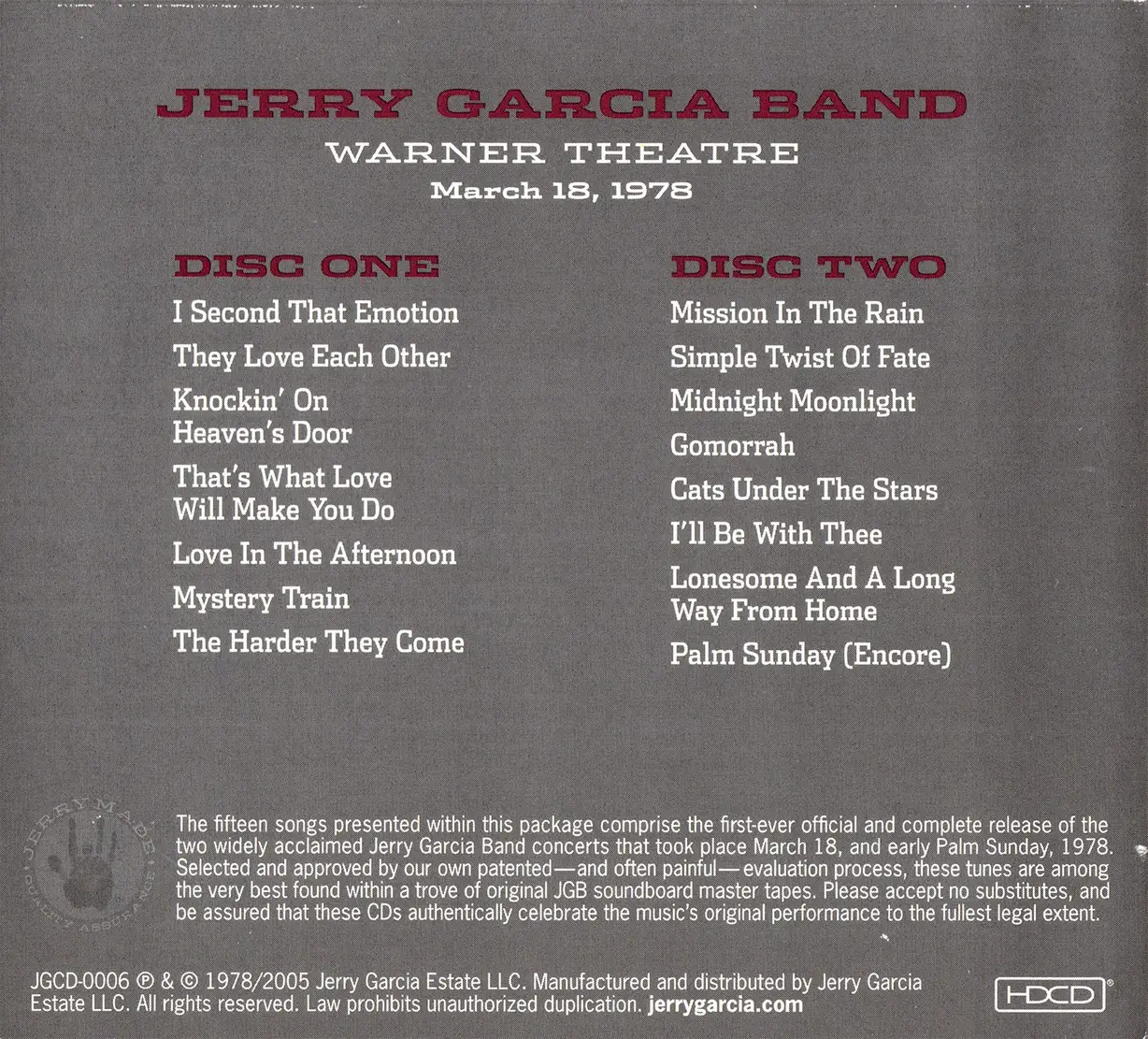 jerry garcia band they love each other