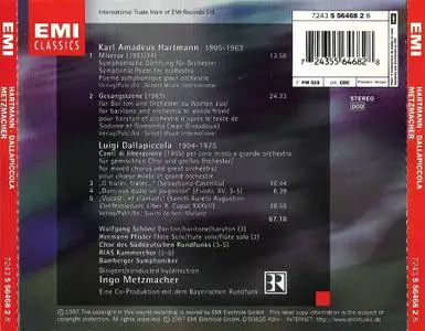 Ingo Metzmacher, Bamberger Symphoniker - Hartmann: Miserae, Gesangsszene; Dallapiccola: Canti di liberazione (1997)