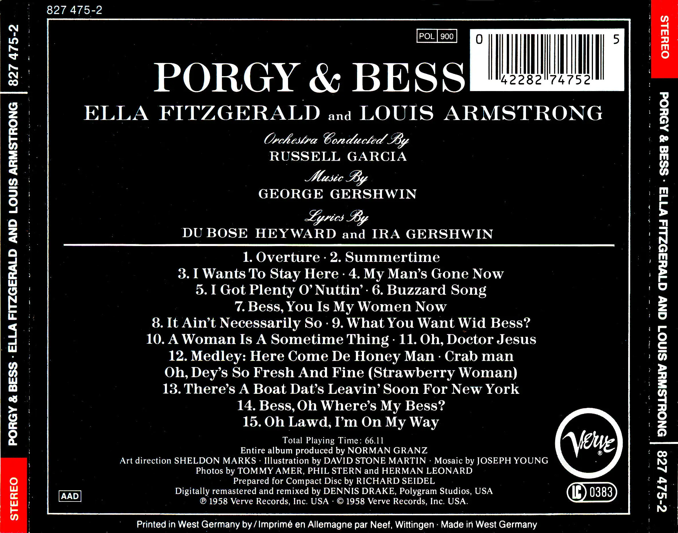 Ella Fitzgerald & Louis Armstrong– Porgy & Bess (1958)(Verve - Digitally Remastered By Dennis ...