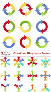 Vectors - Creative Diagrams Icons