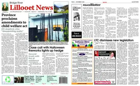Bridge River Lillooet News – November 09, 2022