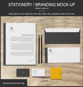 GraphicRiver - Stationery Branding Mock-Up