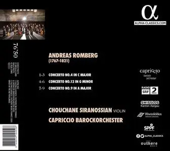 Chouchane Siranossian, Capriccio Barockorchester - Andreas Romberg: Violin Concertos (2020)