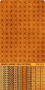Ornate Grungy Gold Patterns