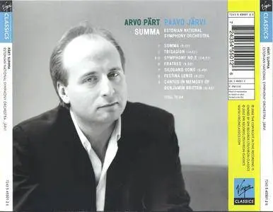 Arvo Part - Summa - Estonian National Symphony Orchestra, Paavo Järvi (2002) {Virgin Classics}