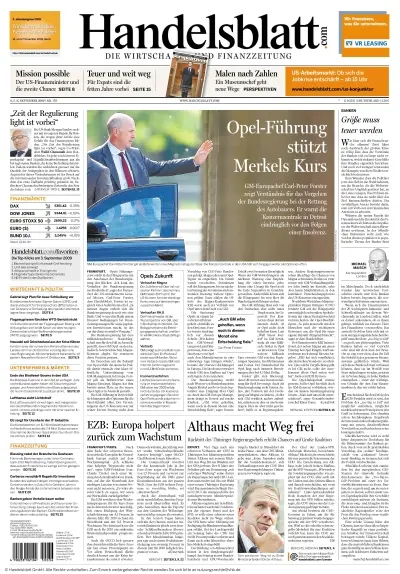 Handelsblatt vom 04.09.2009