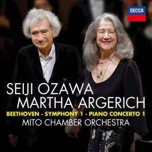 Martha Argerich, Seiji Ozawa & Mito Chamber Orchestra - Beethoven: Symphony No. 1 & Piano Concerto No. 1 (Live) (2018) [24/96]