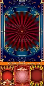 Circus poster vector set 5